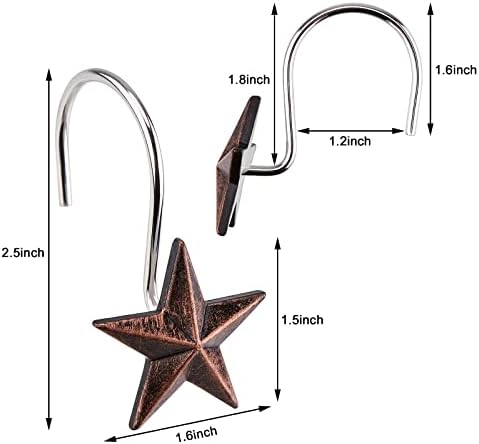 AGPtek Star Shower Curtain Hooks - Image 5