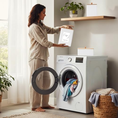 Vesici 3 Pcs Metal Laundry Pod Container 2 Pcs Scoops Dryer Sheet Holder - Image 5