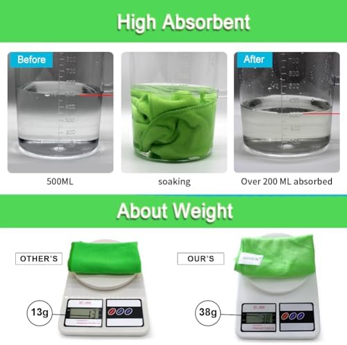 Premium 400 GSM Microfiber Cleaning Cloths, Ultra Absorbent Lint Free Towels - Image 5