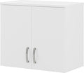 Bush Business Furniture Universal Wall Cabinet with Doors and Shelves in White, Versatile Home Organizer, Office Storage Unit and Adjustable Shelving
