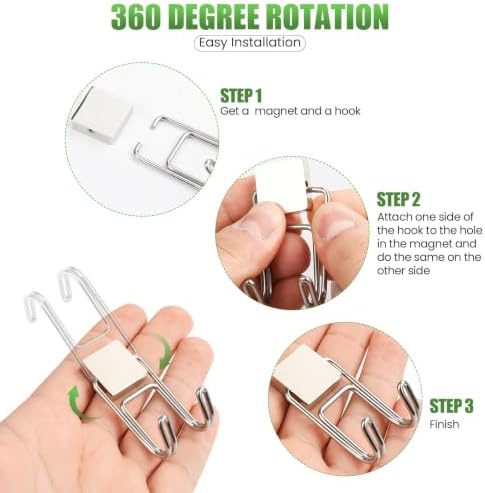 MIKEDE Magnetic Hooks Heavy Duty 100lbs Strong Magnet - Image 5