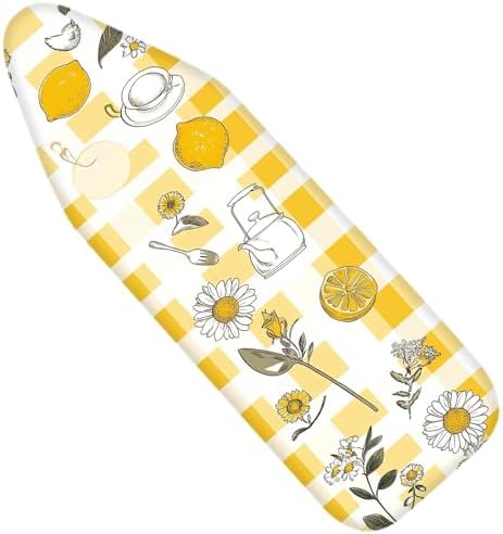 Nuxovilar Yellow Gingham Lemons Ironing Board Cover 15x54 Polyester by Nuxovilar