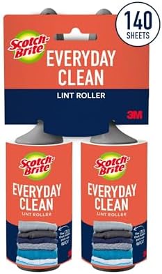 Scotch-Brite Everyday Clean Lint Roller, 140 Sheets Total, 2 Packs by Unknown
