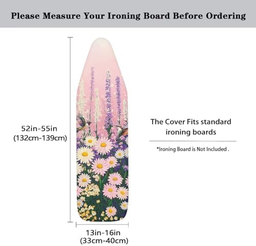 Purple Butterfly Thick Padding Ironing Board Covers Durable Stain Resistant - Image 5