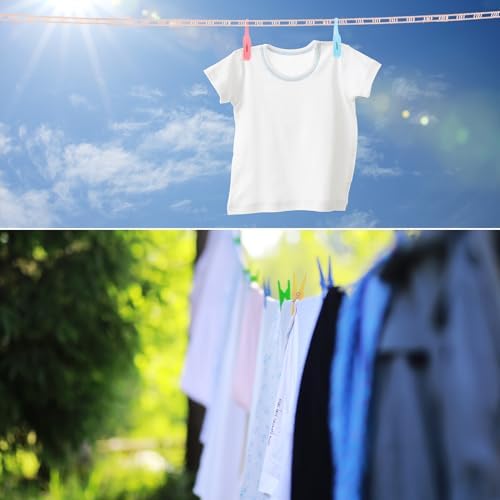uxcell Windproof Clothesline, 8M 26ft Plastic Non-Slip Clothes Drying Rope - Image 7