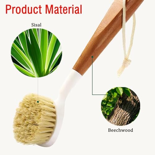 Wooden Dish Brush, Natural Soft Bristle Kitchen Dish Scrubber - Image 6