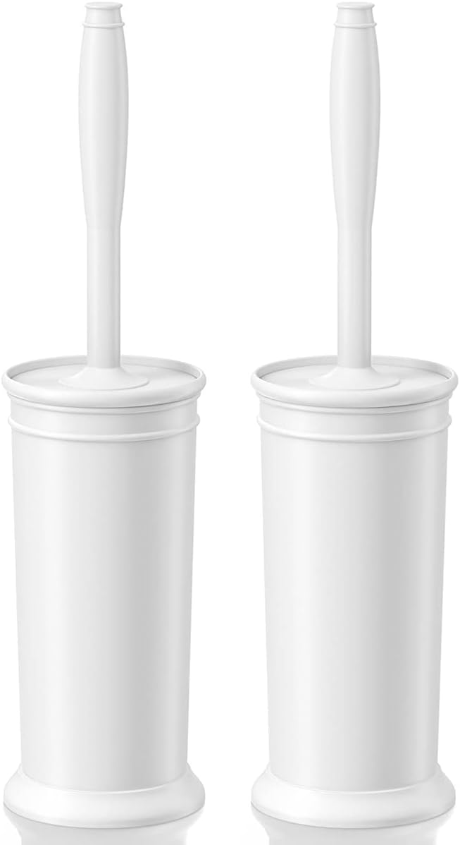 Toilet Brush and Holder 2 Pack, Toilet Bowl Brush by UPTRONIC