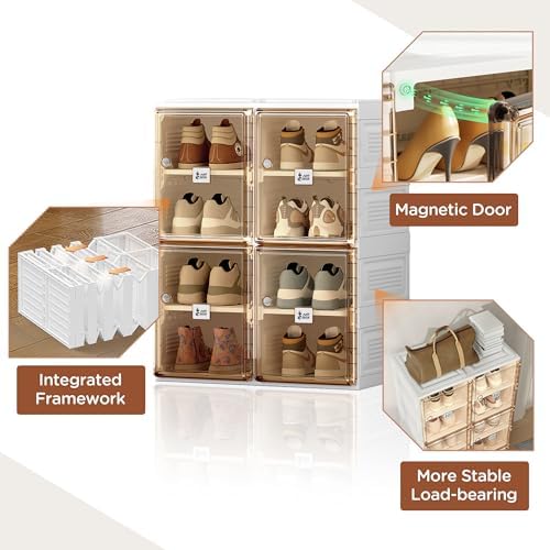 ANTBOX Shoe Organizer Storage Box, Portable Folding Shoe Rack - Image 5