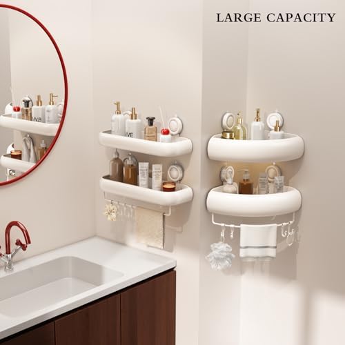CICUFY Shower Caddy Suction Cup, 1 Pack No Drilling Corner Shower Shelves - Image 3