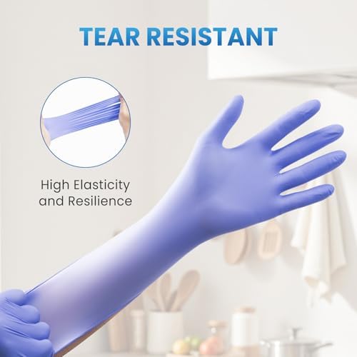 Borje Nitrile Exam Gloves Large, Iris Blue - Image 2