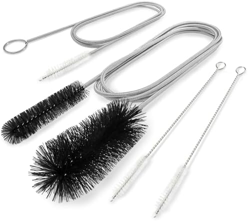 Flexible Drain Brush, 66 Inch Long Double Ended Hose Pipe Cleaners and 58 Inch by Bozenu