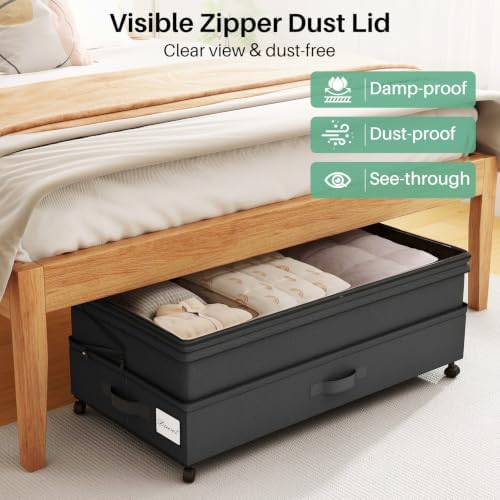 Kitstorack 4 Pack Height-adjustable Under Bed Storage - Image 5