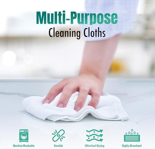 ZUPERIA Terry Towels Pack of 24 100% Cotton Terry Barmop Towels - Image 5