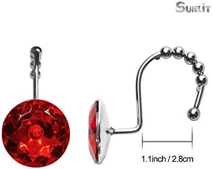 Sunlit Luxury Design Round Red Diamond Crystal Gem Bling - Image 2