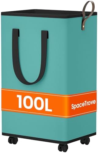 SpaceTrove Rolling Laundry Basket by Unknown