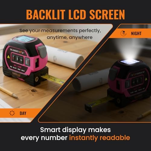The Almighty Ruler Laser Tape Measure | Smart Range Finder | 196ft/ 60m - Image 5