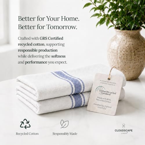 Cloud Scape Pack of 12 Kitchen Towels, Absorbent & Oversized - Image 6