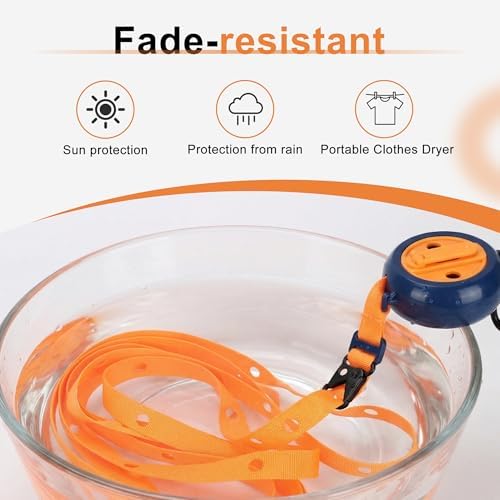 Portable Travel Clothesline, 13.4 ft Retractable Clothes Line - Image 7