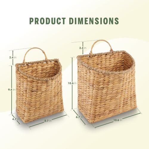 84ECO Set of 2 Wicker Hanging Baskets - Image 7