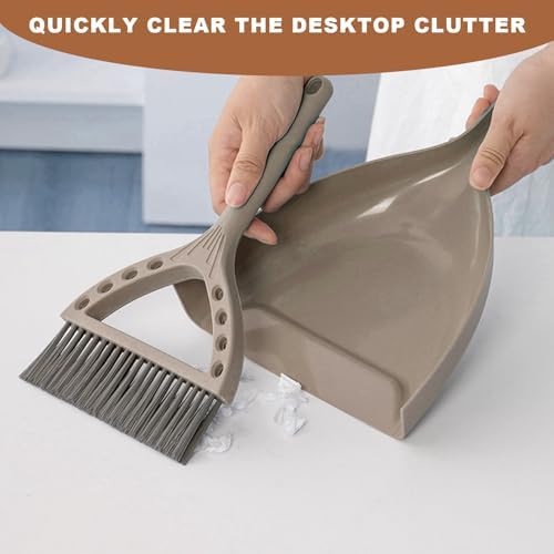 Mini Broom and Dustpan Set Small Dust pan and Brush Set Perfect - Image 2