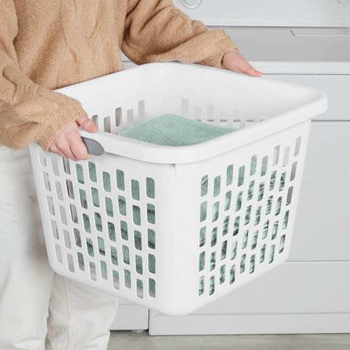 Sterilite Square Laundry Basket, Plastic Clothes Hamper, 24 Pack - Image 3