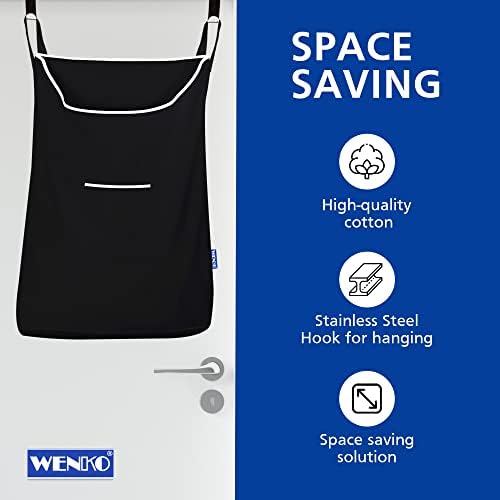 WENKO Laundry Hamper Bag Hanging, Over The Door Basket - Image 4