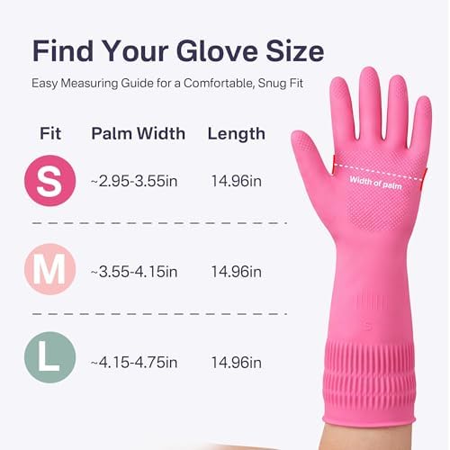 Rubber Dishwashing Gloves, Reusable Cleaning Gloves - Image 7