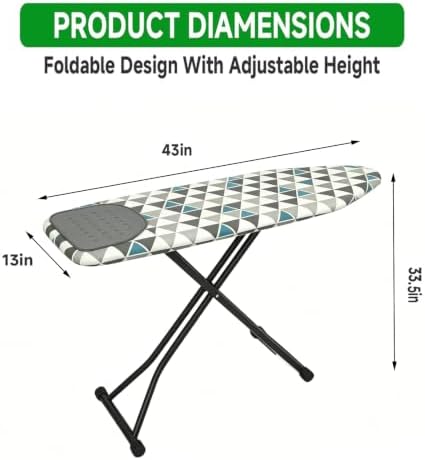 Ironing Board Full Size, Heat Resistant Cover Wide Iron Board, Ultra Thick - Image 3