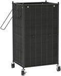 WOWLIVE Rolling Laundry Basket, Metal Wire Frame Laundry Hamper by WOWLIVE