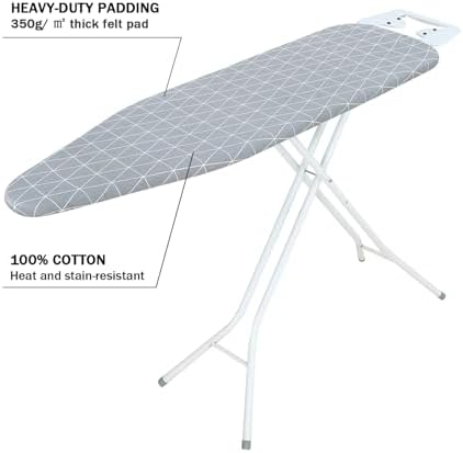 Ironing Board Cover and Pad Standard Size 15 x 54, 3 Pairs of Hook and Loop - Image 3