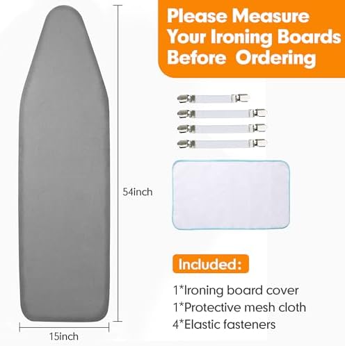 Ironing Board Cover and Pad, 15x54 Standard Size, Scorch Resistant - Image 6