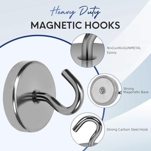 Neosmuk Magnetic Hooks for Cruise Cabins, 170lb Heavy Duty, 4 Pack - Image 4