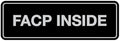 Signs ByLITA Standard FACP Inside Sign | Fire Safety Signage (Black/Silver) - Large 1 Pack