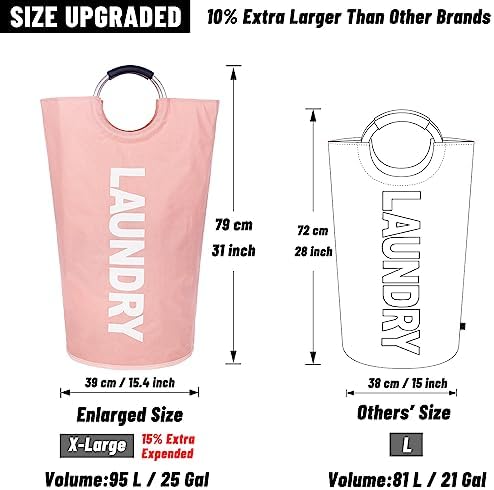 Caroeas 95L Pro Large Laundry Basket, Waterproof Laundry Hamper, Laundry Bag - Image 2