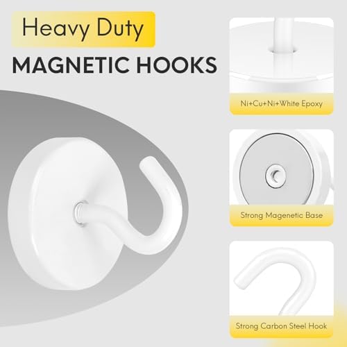 Neosmuk Magnetic Hooks for Cruise Cabins, 170lb Heavy Duty, 4 Pack - Image 5