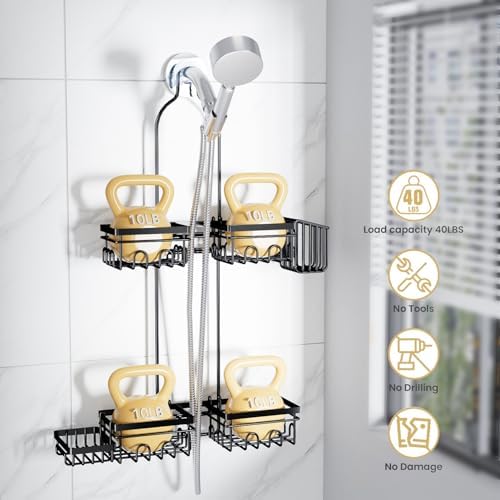 KEGII Shower Caddy Hanging for Handheld Showerheads, Rustproof Hanging Shower - Image 5
