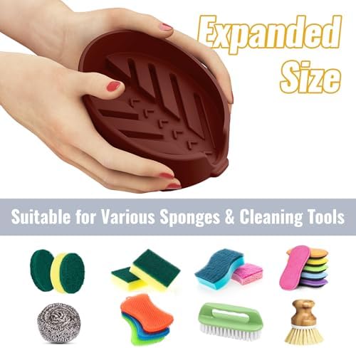 NiHome Silicone Sponge Holder for Kitchen Sink, Fits Scrub Daddy Mommy - Image 4