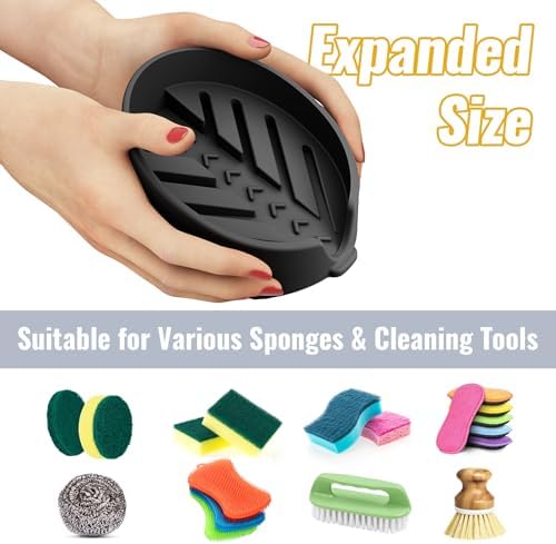 NiHome Silicone Sponge Holder for Kitchen Sink, Fits Scrub Daddy Mommy - Image 3