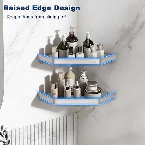 NearMoon Bathroom Shower Caddy 2 Pack, 304 Stainless Steel Shower Organizer - Image 3