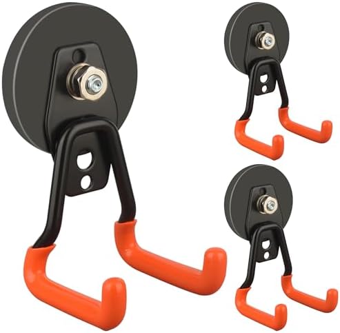 ULIBERMAGNET New Upgraded Heavy Duty Magnetic Garage Hooks, 3 Pack Strong Large by ULIBERMAGNET