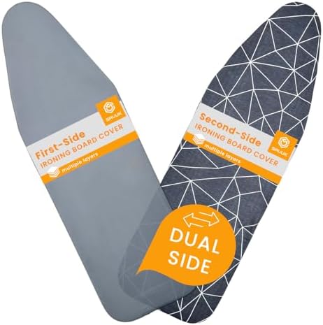 SAVUK Ironing Board Cover and Pad Dual Side X2 Lifetime Double Using Heavy Duty by SAVUK