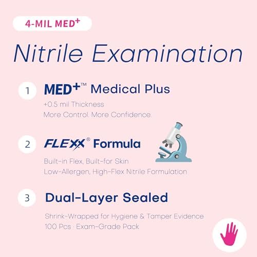 Supmedic Nitrile Exam Gloves, 4 Mil MED+ Powder-Free Latex-Free Cooking - Image 3