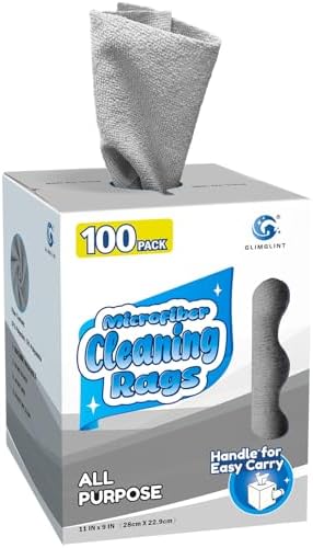 GLIMGLINT Microfiber Cleaning Cloth 100 Pack, Reusable Paper Towels 11 x 9 by Unknown