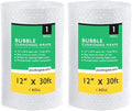 12 inch x 30 ft Bubble Cushioning Wrap, Perforated Every 12" Protective Packing by packagezoom
