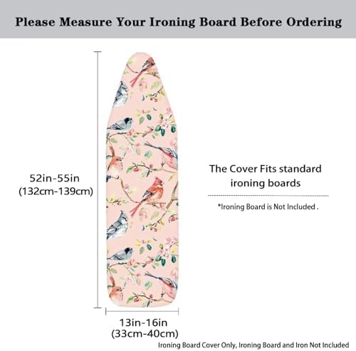 Pink Branch Birds Ironing Board Cover Standard Ironing Board Cover - Image 5