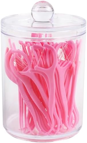 1 Pack Acrylic Qtip Holder Dispenser, Canisters Apothecary Jar Set, 12 oz - Image 6