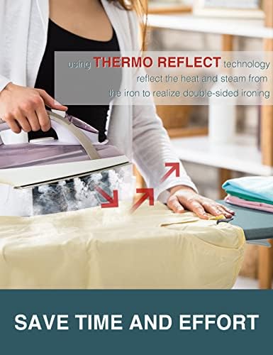 Ironing Board Cover and Pad 18x49， Extra Wide Thick Iron Padding, Scorch and - Image 2