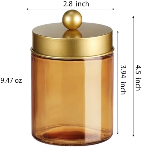 3 Pack Apothecary Jar Canisters Bathroom Vanity Organizer - Image 7