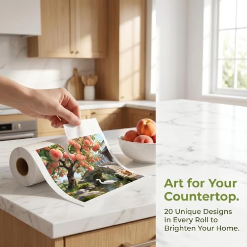 Printed Kitchen Cleaning Cloth Roll, Thick Absorbent Hand-Tear Lazy Cloth - Image 2