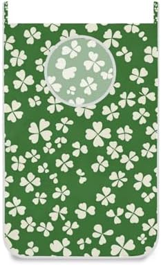 St. Patrick's Day Clovers Green Door Hanging Laundry Hamper Bag by WelcometoElliTarr